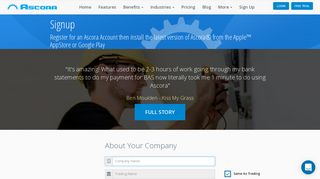 Sign Up Instantly with the Ascora Job Management System | Free Trial