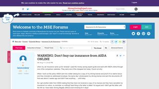 WARNING: Don't buy car insurance from ASDA ONLINE ...