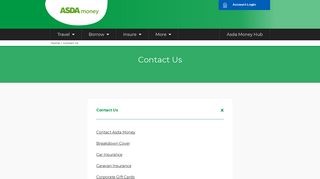Contact Us - Asda Money