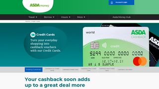 CashBack Credit Cards - Apply Online Today - Asda Money