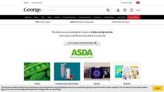 Asda Groceries Error Page l George.com