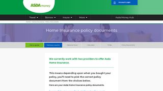 Policy Documents - Home Insurance | Asda Money