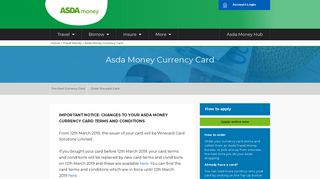 Travel Money Card - Prepaid Travel Card | Asda Money