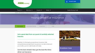 Young Driver Car Insurance - Asda Money