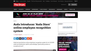 Asda introduces 'Asda Stars' online employee recognition system ...