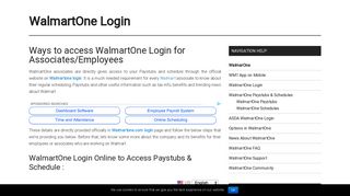 WalmartOne Login • Official™ Walmart Associate Login (Walmartone ...