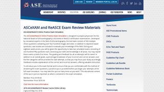 ASCeXAM and ReASCE Exam Review Materials