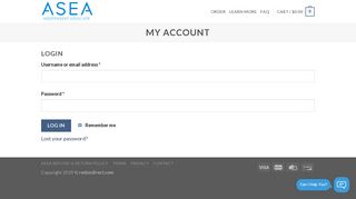 My account | ASEA Redox Wholesale