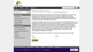 ASE Student Certification Testing - TouchNet