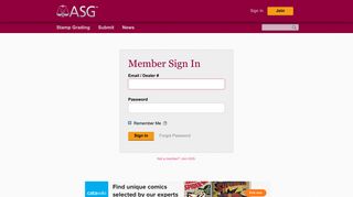 Member Sign In | ASG