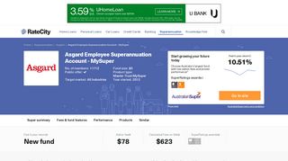 Asgard Employee Superannuation Account - MySuper - RateCity