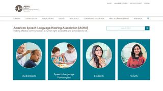 ASHA: American Speech-Language-Hearing Association
