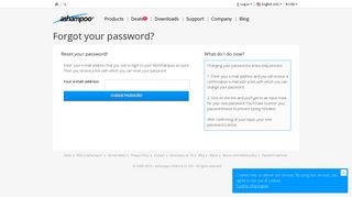 Forgot password? - Ashampoo