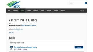 Ashburn Public Library - Virginia SBDC