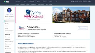 Ashby School - Tes Jobs
