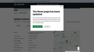 Ashby School - GOV.UK - Get information about schools