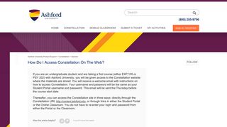 How do I access Constellation on the Web? – Ashford University ...