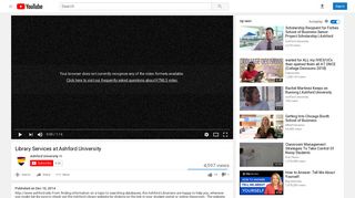 Library Services at Ashford University - YouTube