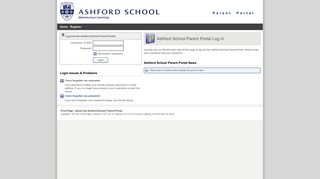 Ashford School Parent Portal|Login
