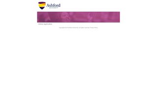 Ashford Online Application Portal - Ashford University