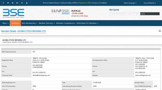 ashika stock broking ltd. - BSE Ltd-Member Database