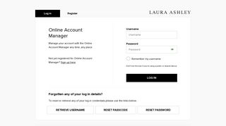 Login - Online Account Manager | Laura Ashley