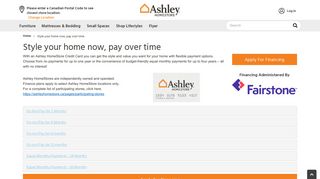 Style your home now, pay over time - Ashley HomeStore - Canada