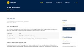 ashn.com ASHLink Provider Applications