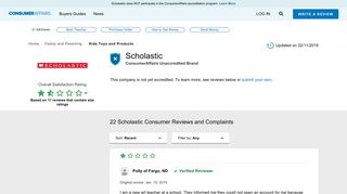 Scholastic 22 Reviews and Complaints - Read Before You Buy