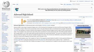 Ashwood High School - Wikipedia