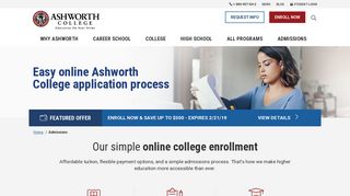 Online College Application - Admission Process - Ashworth College