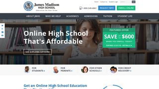 James Madison High School: Online High School - Classes for Diploma