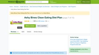 Ashy Bines Clean Eating Diet Plan Reviews (page 7) - ProductReview ...