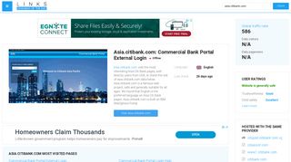 Visit Asia.citibank.com - Commercial Bank Portal External Login.