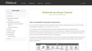 Webmail via cPanel Tutorial - SiteGround