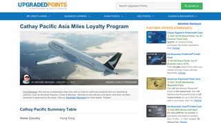 Cathay Pacific Asia Miles Loyalty Program Review [The In's & Out's]