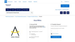 Cathay Pacific Asia Miles Membership Rewards® Transfer Points