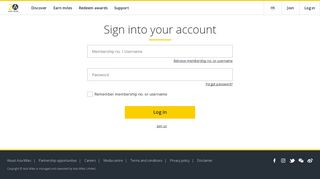 Sign into your account - Asia Miles