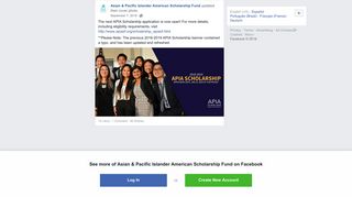 The next APIA Scholarship application is... - Asian & Pacific Islander ...
