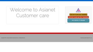 Welcome to Asianet Customer Care