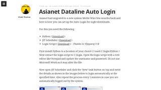 Asianet Dataline Auto Login - varkey