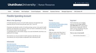 Flexible Spending Accounts | Human Resources | USU
