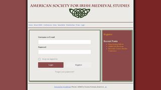 Login | ASIMS - American Society for Irish Medieval Studies