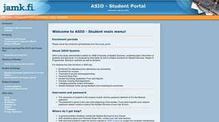 ASIO - Student Portal V0.21
