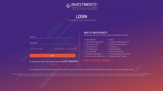 Login Investmentz.com