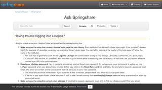 Having trouble logging into LibApps? - Ask Springshare