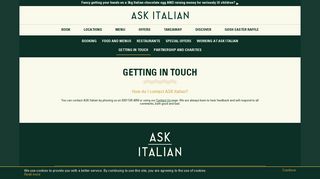 Find Out How To Get In Touch With Us | ASK Italian