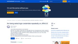 Solved: Am being asked login credentials repeatedly on JIR...