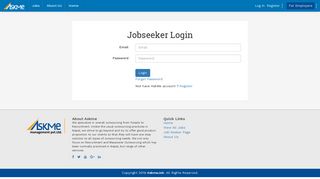 Jobseeker Login - AskMe