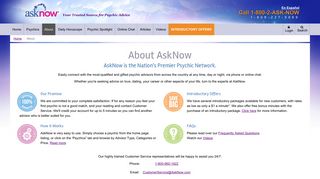 AskNow.com | About Us - Psychic Readings, Tarot Readings